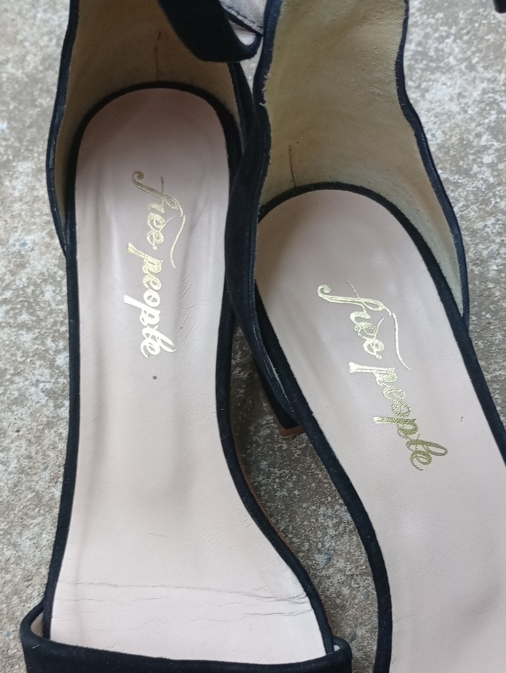 Free People Black Ankle-Strap Heeled Sandals - Picture 3 of 16
